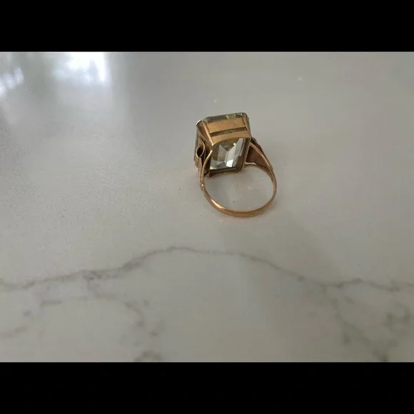 Vintage 14 k Gold Cocktail Ring - Picture 6 of 16